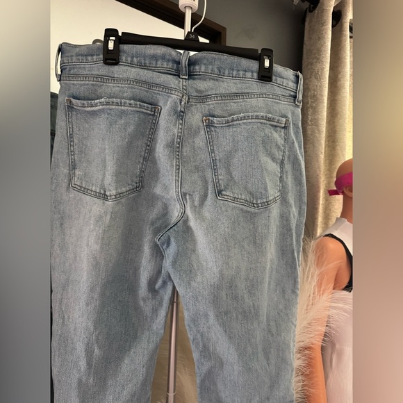 Old Navy Blue Boyfriend Jeans with Distressed Details - Picture 6 of 8